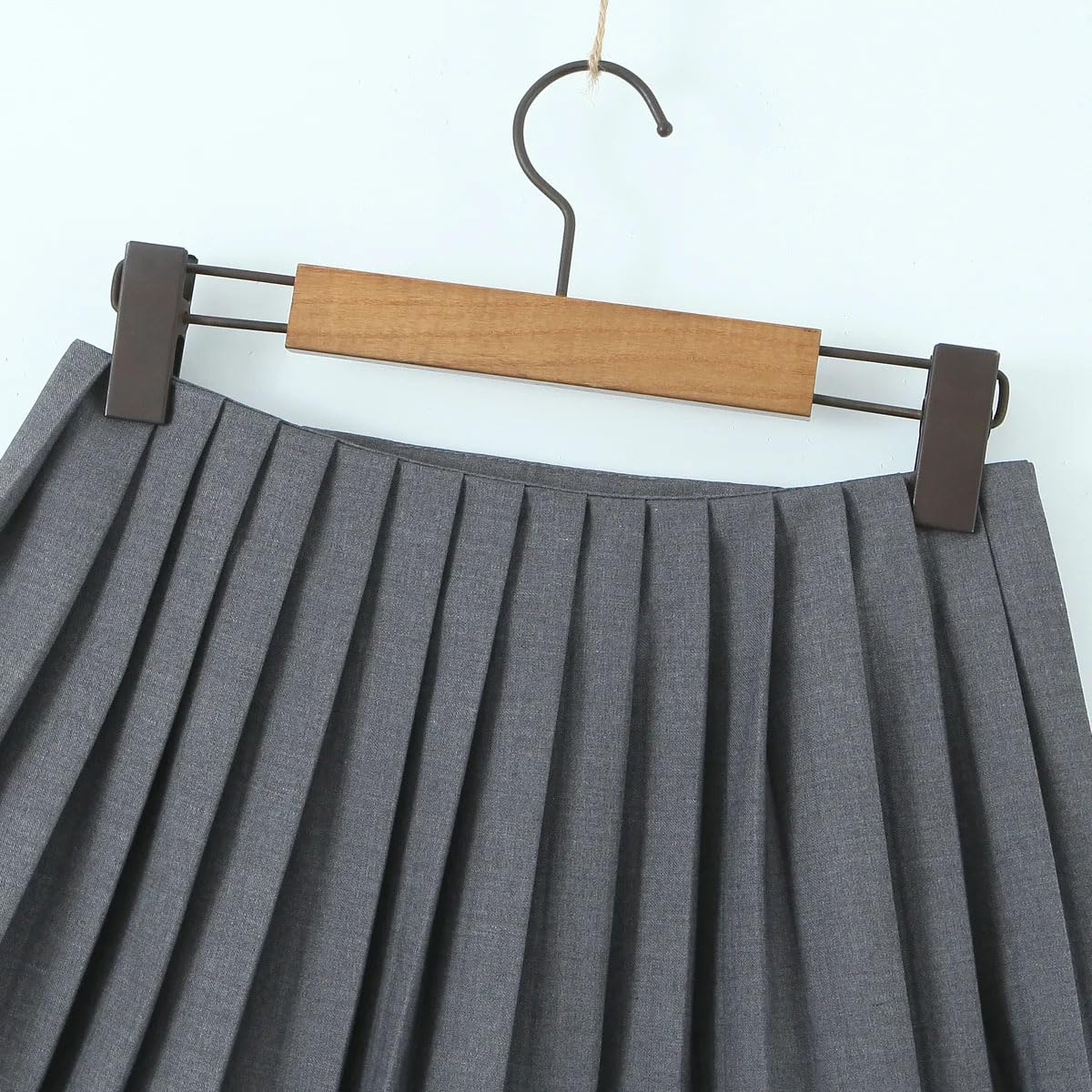 Minigonna da donna a pieghe con coulisse, mini gonna in pizzo con fiocco e cerniera