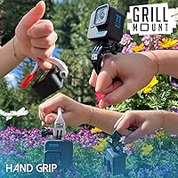 Vista 5 de Pro Standard Grill Mount 3. 0 - The Best Mouth Mount Compatible with GoPro Cameras (Black/red)