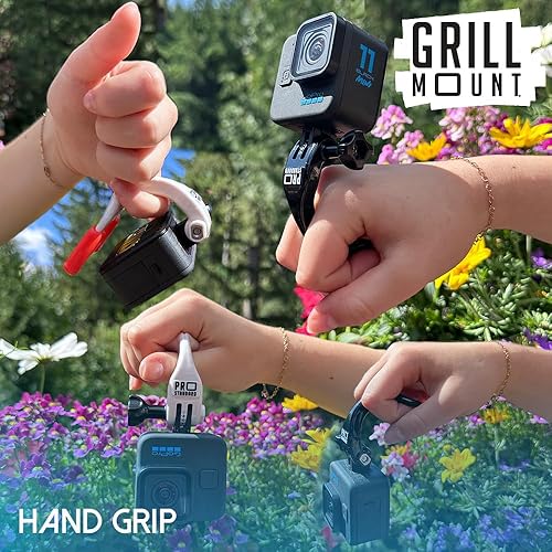 Miniatura 5 de Soporte para parrilla 3.0: el mejor soporte de boca compatible con cámaras GoPro (negro/rojo)