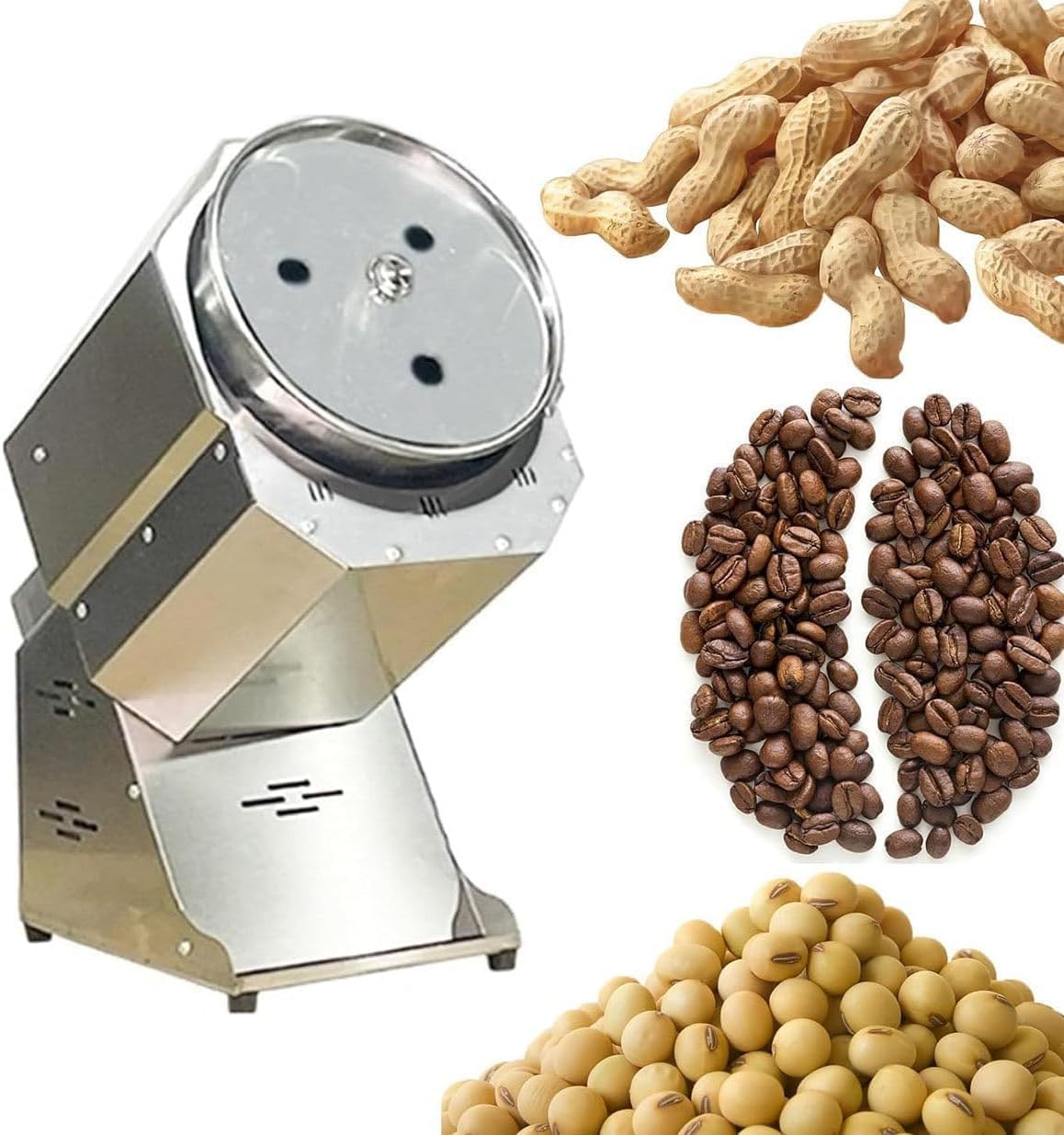 ZMJGLL Electric Coffee Bean Roaster Machine, 1500W Portable Roasting Machine with 21cm Drum Diameter for Roasting Nuts,Chestnuts