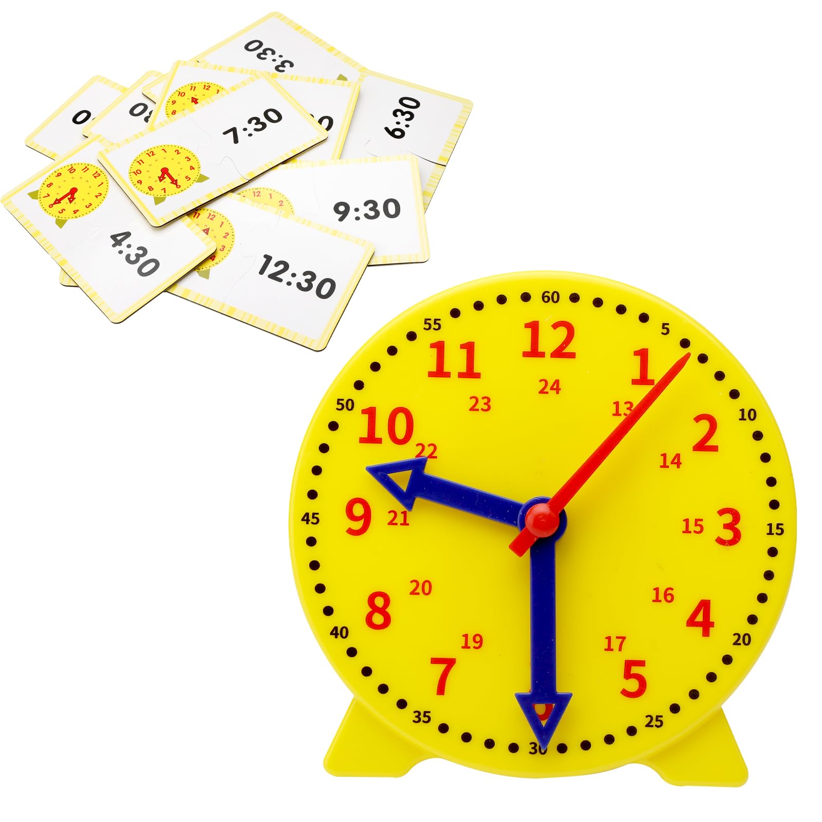 APOMOONS Orologio Educativo, Giocattolo per Lapprendimento con Lancette delle Ore E dei Minuti,Orologio Didattico per Imparare A Leggere L'Ora per Ragazzi,Ragazze
