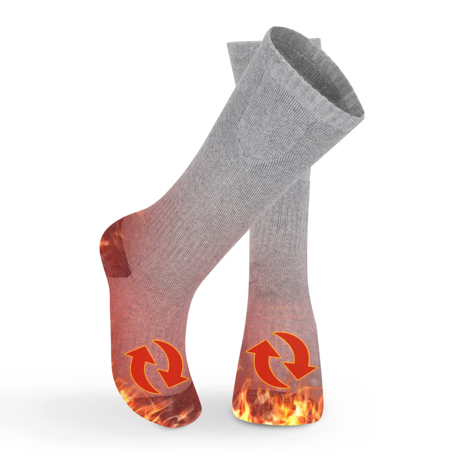 Hamore Heated Socks for Women and Men, Battery Socks Reachargable Electric Heated Socks, Thermal Foot Warmers for Camping Fishing Cycling Motorcycling Skiing Hunting Driving