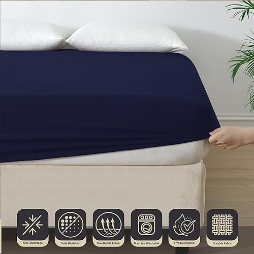 Vista 50 de IR Imperial Rooms Sábana bajera ajustable tamaño King – Sábanas bajeras de 16 pulgadas de profundidad de 16 pulgadas de microfibra suave premium