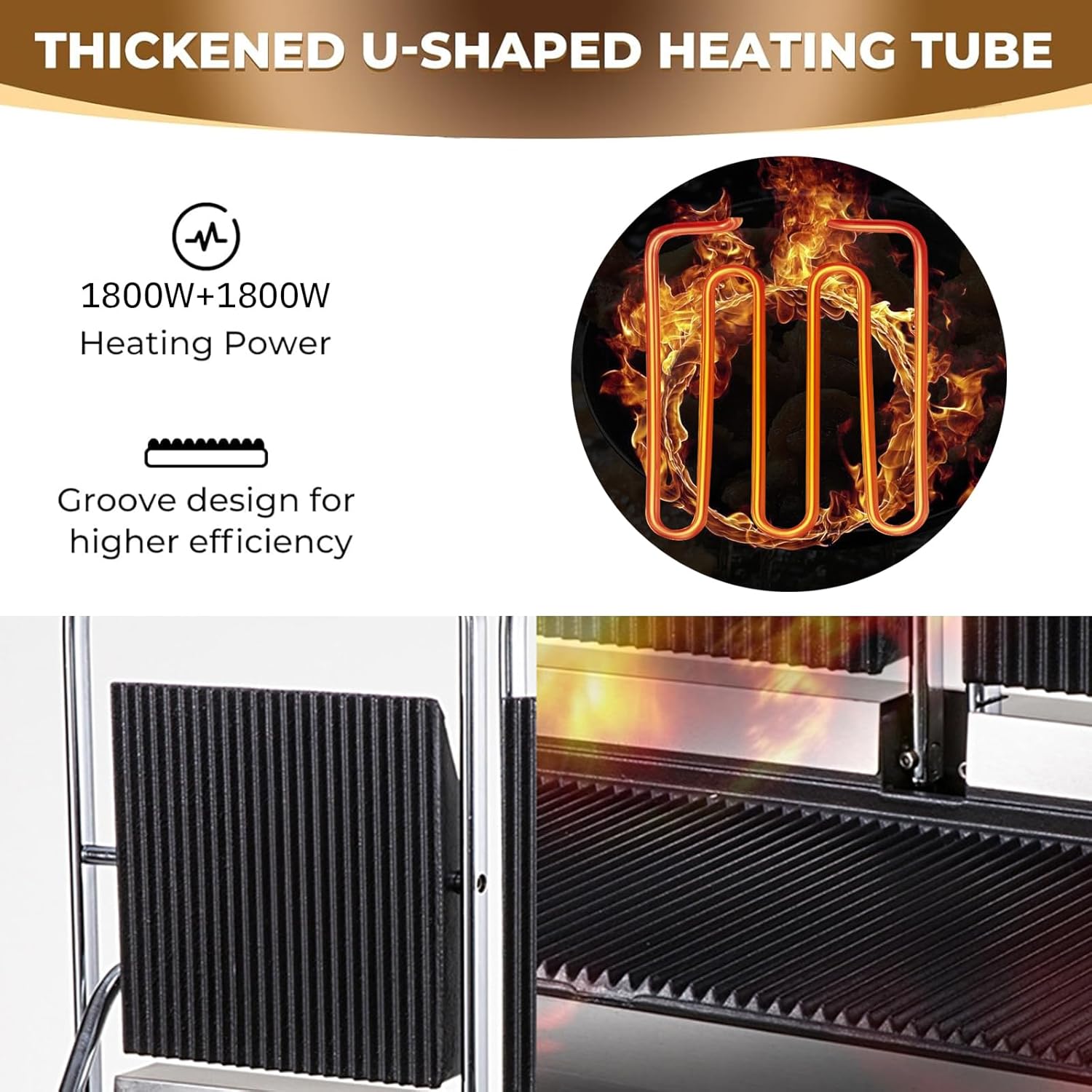 Electric Panini Press and Sandwich Maker with Non-stick Coating, Suitable for Cooking Sandwiches and Meats During Outdoor Camping.