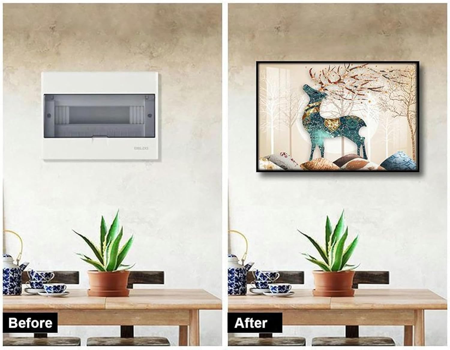 IQOAIJ Coperchio Contatore Elettrico Decorativo Interno Nascondi Contatore Coperchio Decorativo Scatola Elettrica Scatola Contatori Copertura Decorazione Dipinti,08,40X30cm