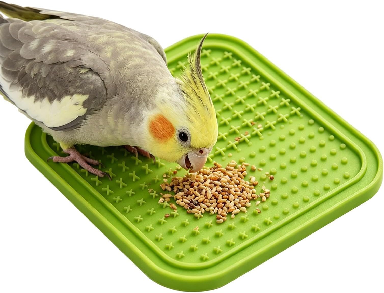 鳥のためのフォージングマット - パズル エンリッチメント インタラクティブ フィーディング マット,鳥用のエンリッチメント知育おもちゃ - インコ コニュア セキセイインコ オウム用 ケージ内 床置き 室内外トレーニング