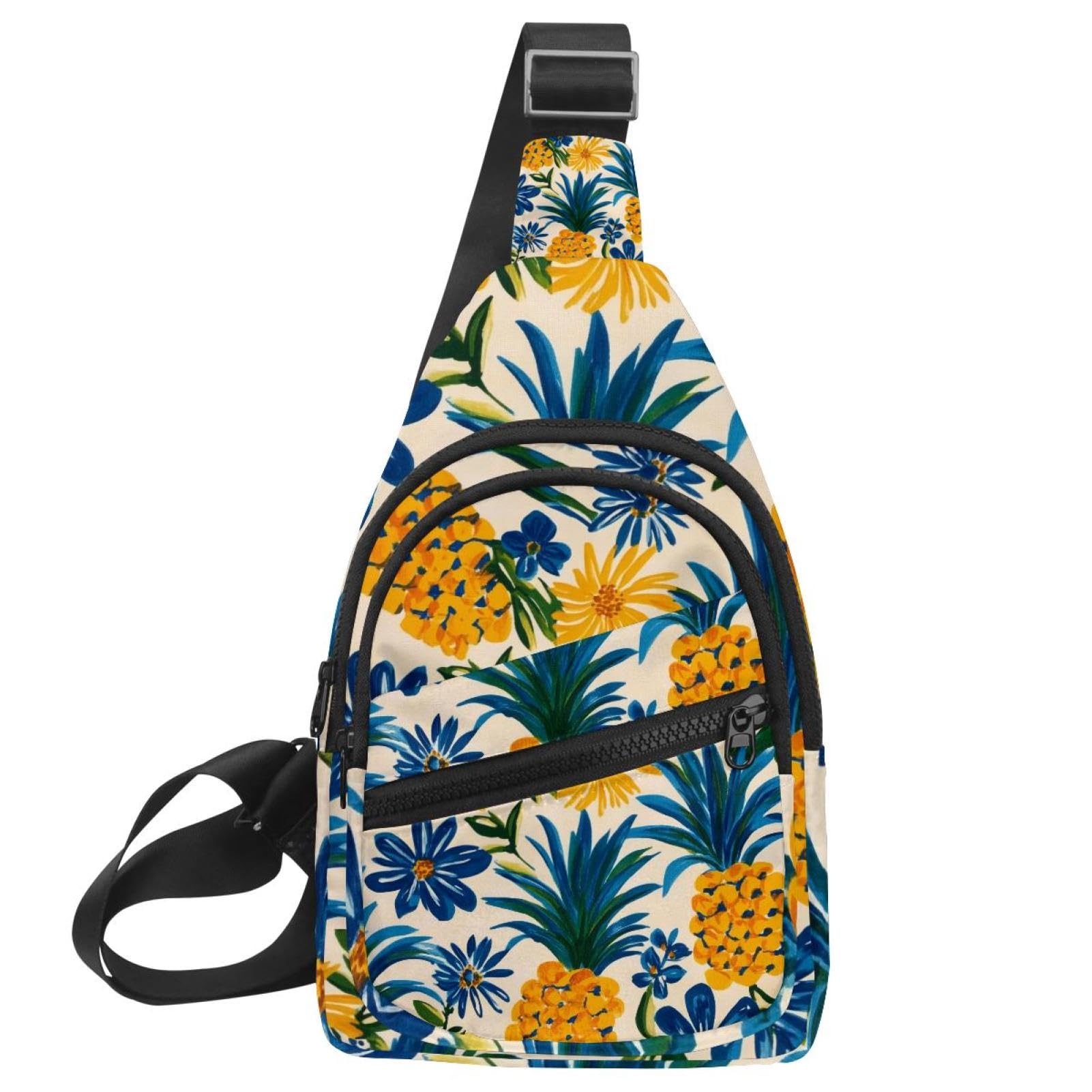 Sac à dos à bandoulière ananas pour course à pied et voyage pour homme et femme - 7