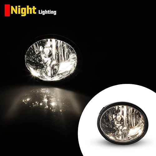 Miniatura 6 de AUTOFREE Faros antiniebla compatibles con Toyota Tundra 2000-2006 Sequoia 2001-2007 con bombillas 9006 12V 51W Lámparas de conducción de repuesto