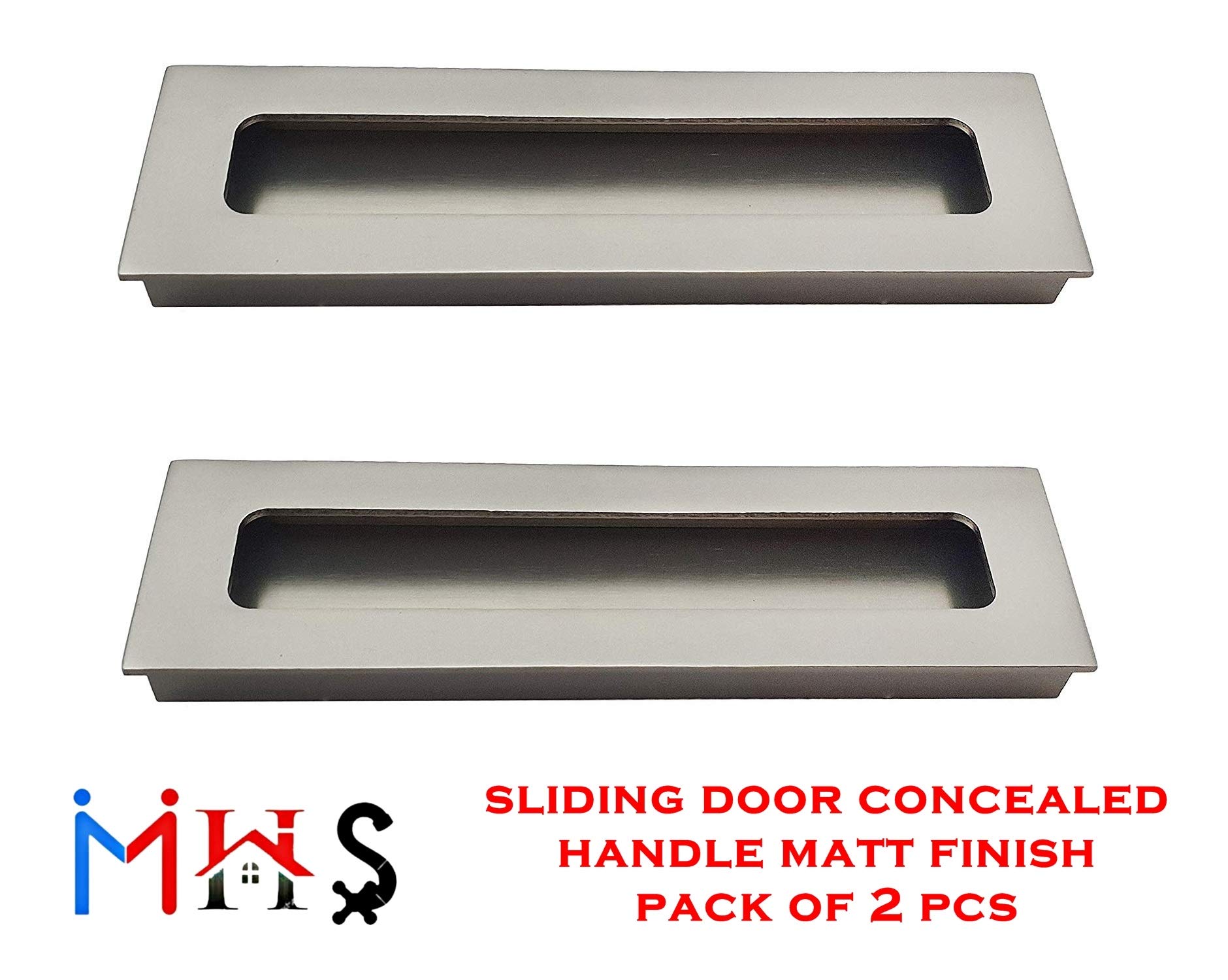 Sliding Door Handles - Aluminum Concealed Pack of 2 -3 Sliding Door Handles - Aluminum Concealed Pack of 2 -3