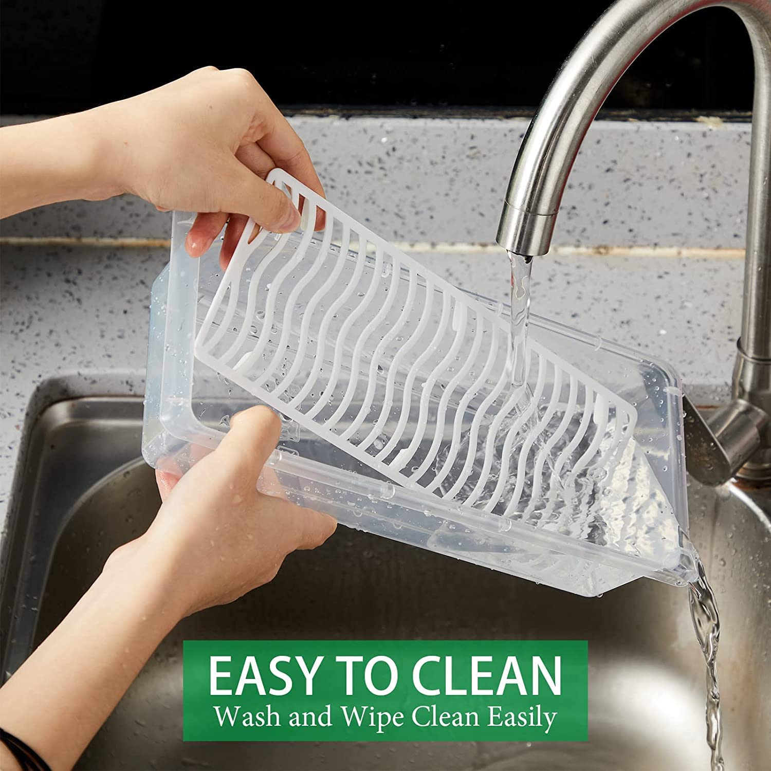 Hilosofy Fridge Storage Boxes (Pack of 6), Fridge Organizer with Removable Drain Plate Fridge Storage Containers Keeps Fruits, Vegetables, Meat, Fish Fresh Longer 1500 ML Container Box offers donot miss