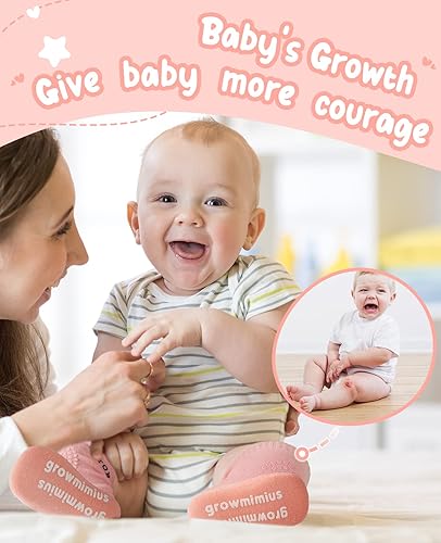 Miniatura 6 de BOSONER Calcetines antideslizantes para bebés, niños y niñas, el mejor regalo para bebés, rodilleras unisex para bebés y niños pequeños (negro y