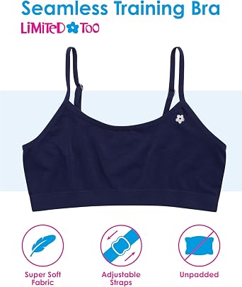 Limited Too Girls Training Bras 6 Pack Soft Stretch Wireless Bralette