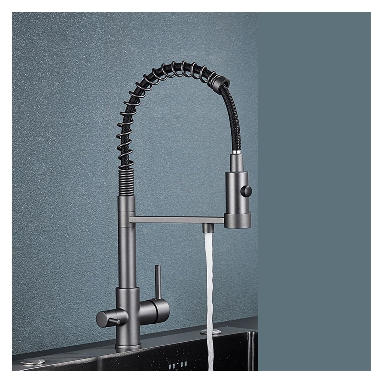 Robinet de filtre à eau cuisine double bec pour supprimer les bouteilles
