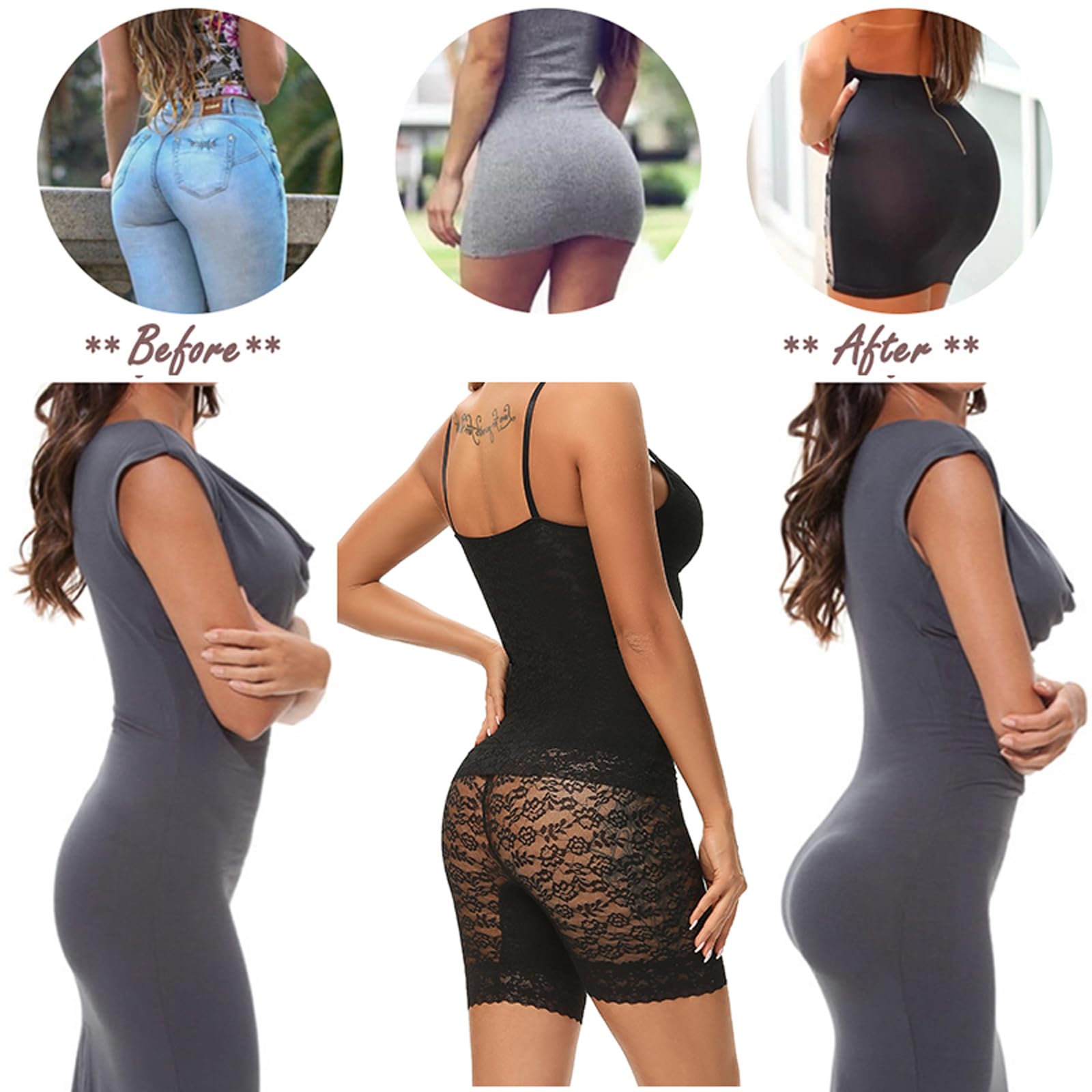 Fajas para Mujer con Control de Barriga de Cintura Alta, Pantalones Cortos de Encaje para Cintura del Vientre, corsés, Bragas Moldeadoras de Cuerpo