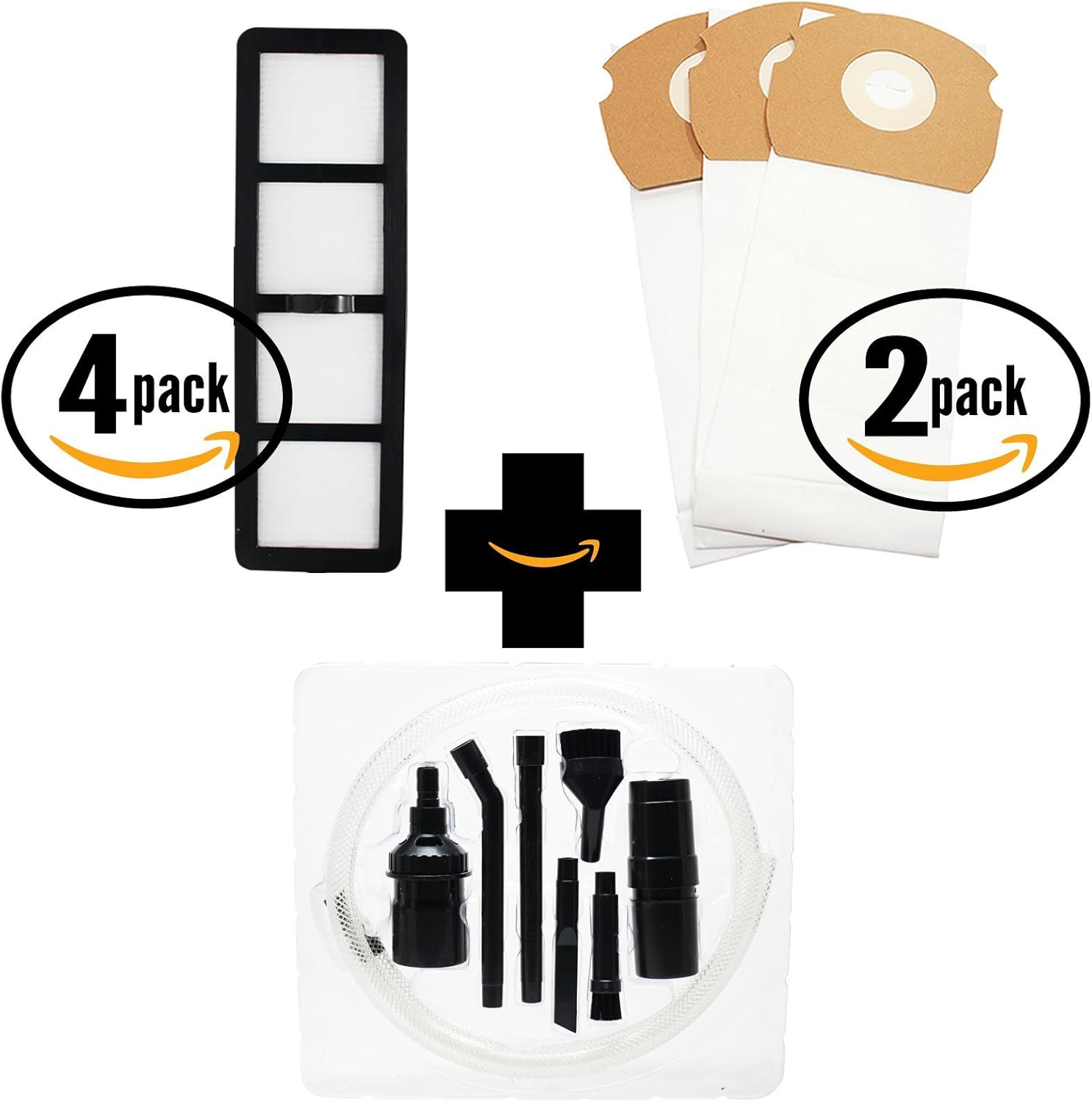 6 Replacement Eureka Airspeed AS1051A Vacuum Cleaner Bags & 4 HEPA Filters with 7 Piece Micro