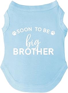 Soon to Be Big Brother Dog Tee Shirt Sizes for Puppies, Toys, and Large Breeds (Baby Blue, 6X-Large 52)
