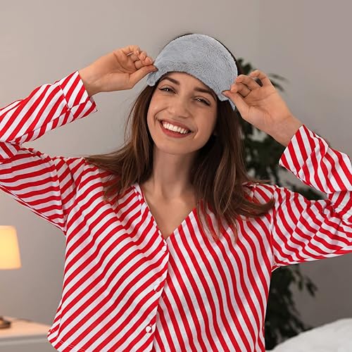Miniatura 3 de 4 máscaras de felpa para ojos, de seda, para dormir, cómodas, con los ojos vendados, cubierta colorida de satén para mujeres y hombres, para dormir,