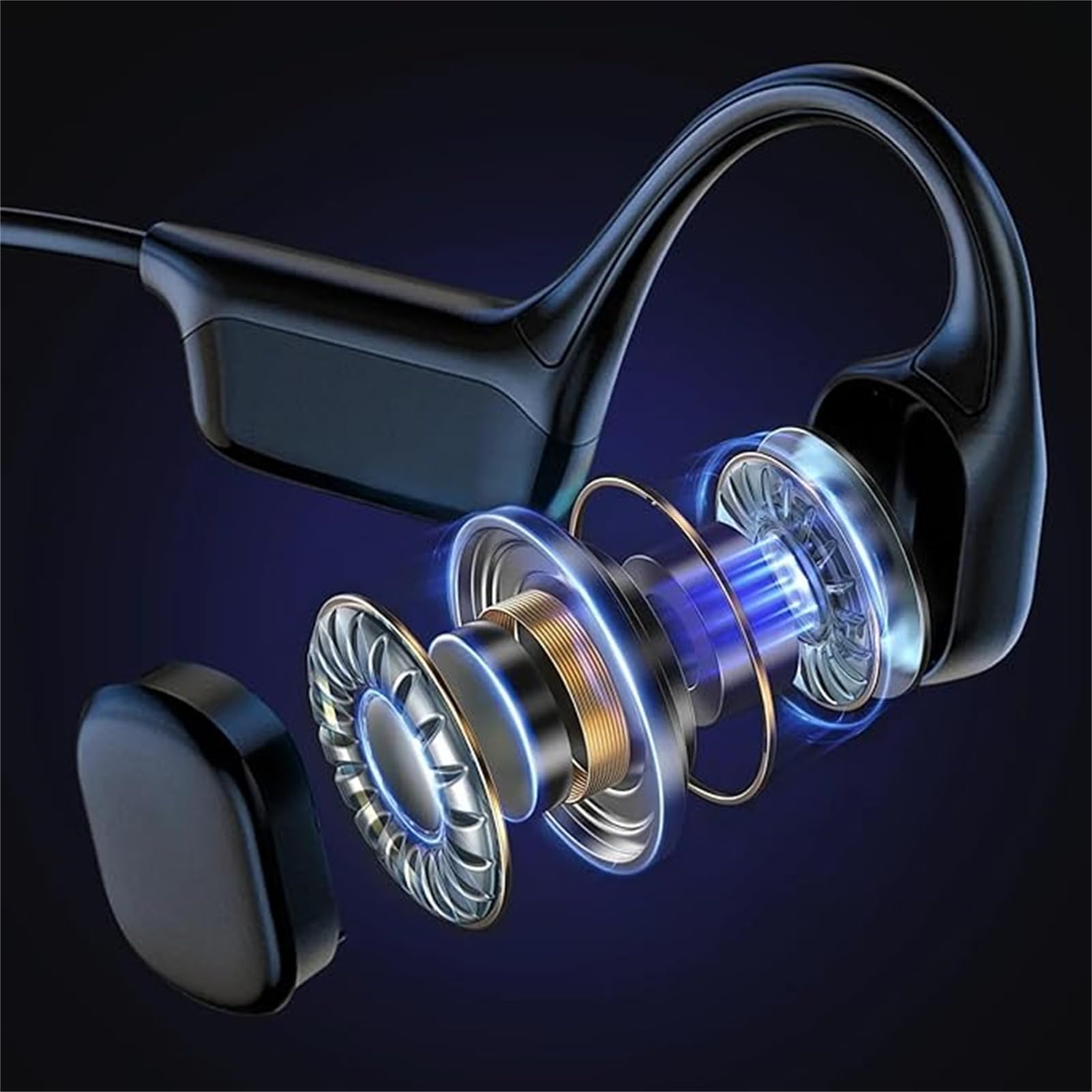 Sekoda Bone Conduction Headphones Écouteurs Bluetooth à Conduction osseuse IPX8, légers et Ouverts, Parfaits pour la Natation, la Course et Le Sport