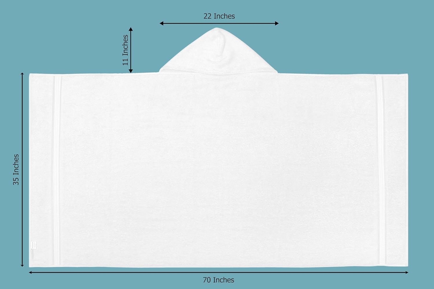 COTTON CRAFT Ultra Soft Hooded Towel – 2 Pack Oversized 35x70 Towel with Hood for Adults - 580 GSM 100% Cotton Ringspun Terry - Pool Beach Bath Sheet Wrap - Luxurious Plush Absorbent Bath Wrap – White