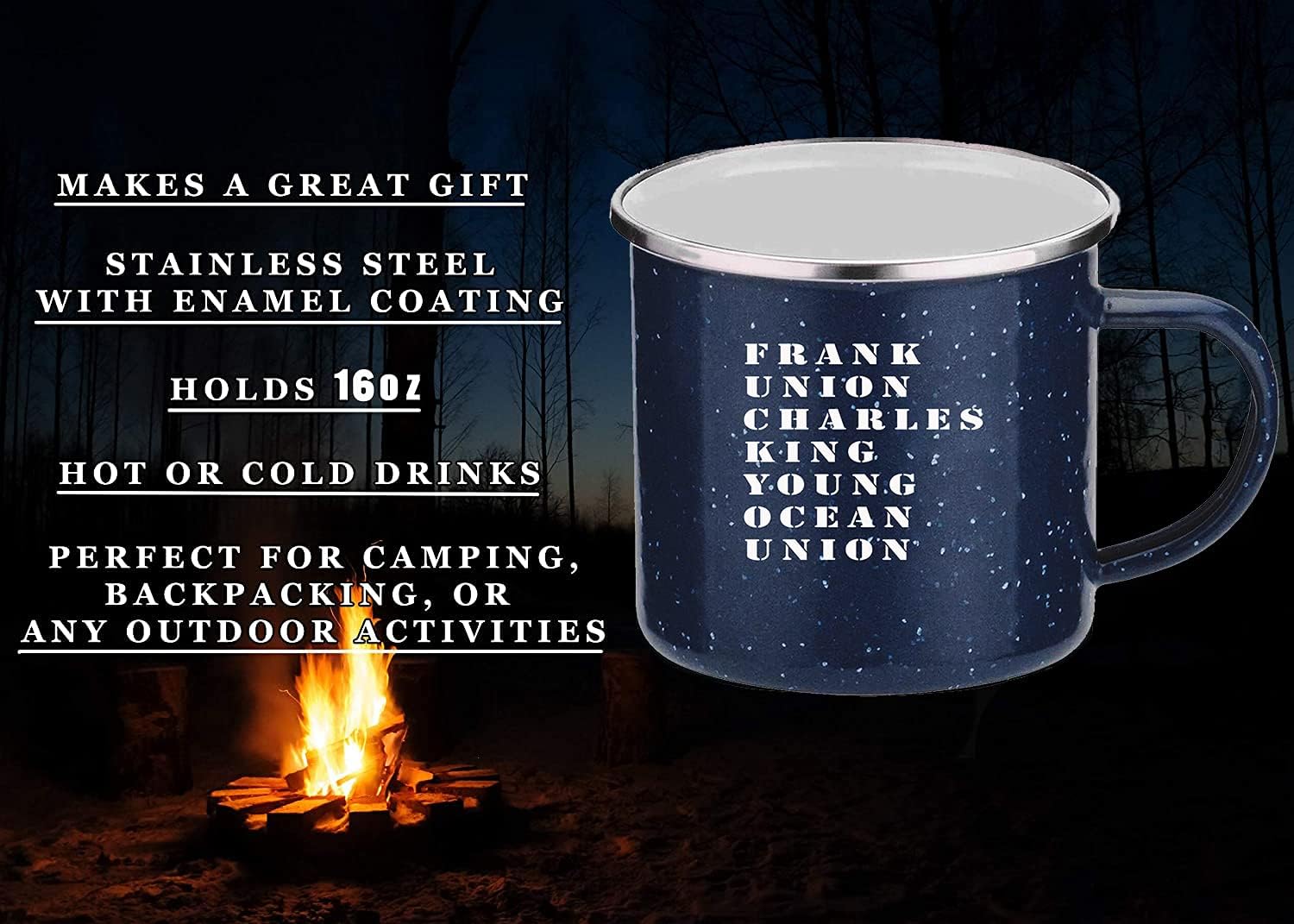 Rogue River Tactical Funny Police Codes Acronym Camp Mug Enamel Camping Coffee Cup Gift Police Officers Law Enforcement - Image 3