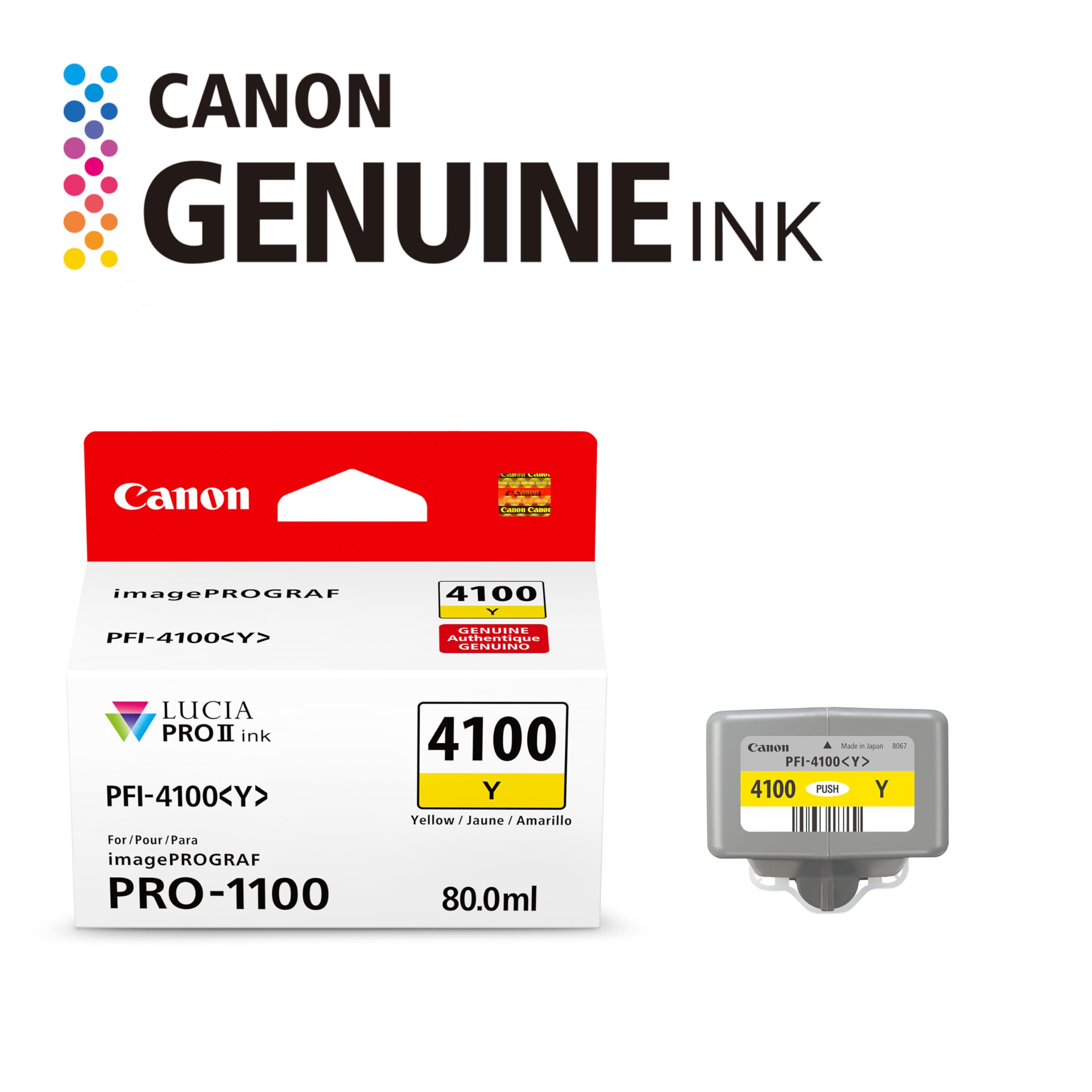 【新品 未開封】キヤノン 純正インクタンク　PFI-4100　6種類セット Amazon.co.jp: Canon PFI-4100 純正イエローインクタンク imagePROGRAF