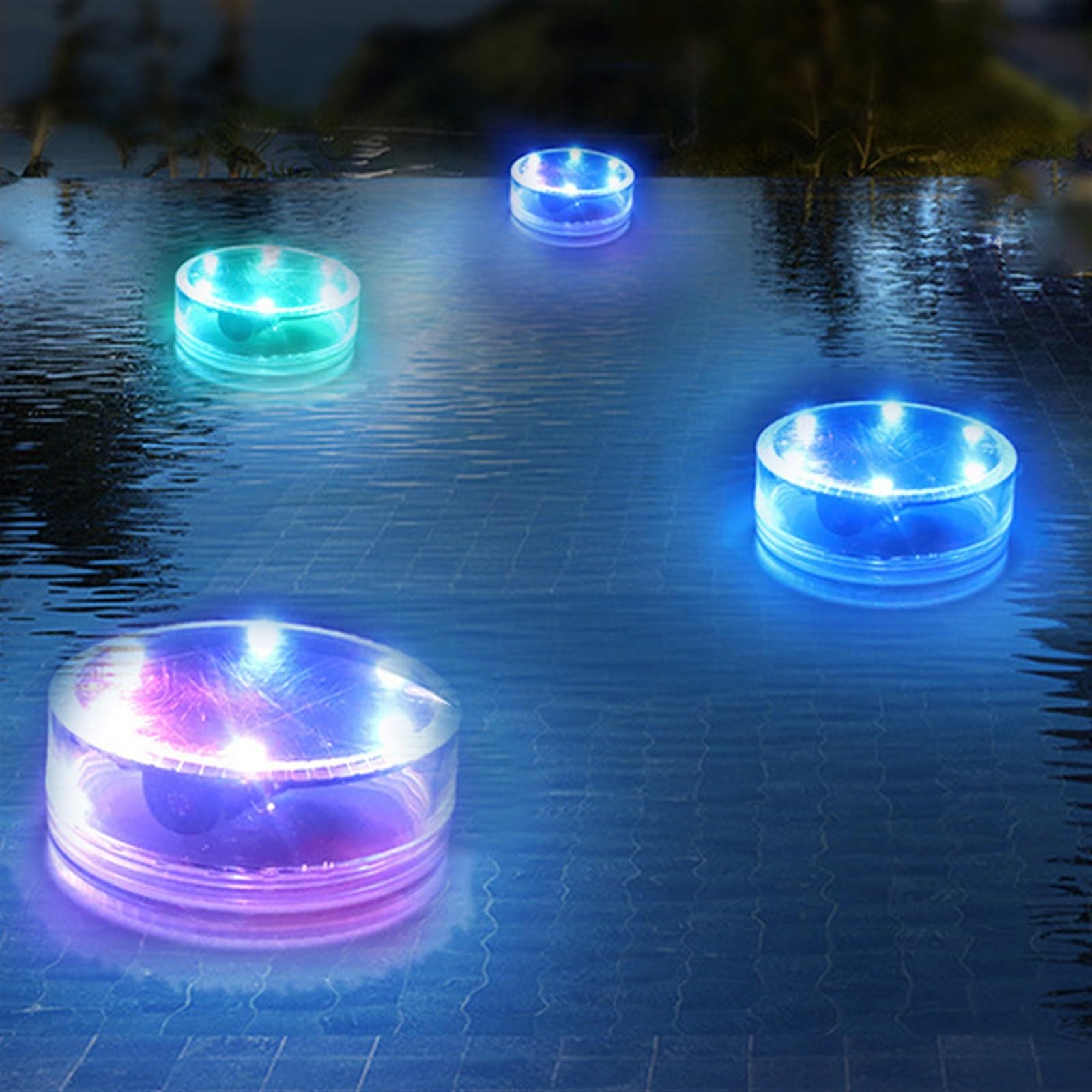 Luce solare subacquea a LED magnetica con ventosa Lampada da piscina sommergibile RGB IP68 impermeabile for acquario da piscina con prato da giardino (Size : 5 Lamp 1 controller)