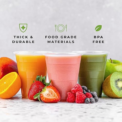 Miniatura 4 de Vasos de plástico transparente de 7 onzas – Vasos desechables para fiestas, picnics, barbacoa y eventos, perfectos para bebidas frías, gran valor