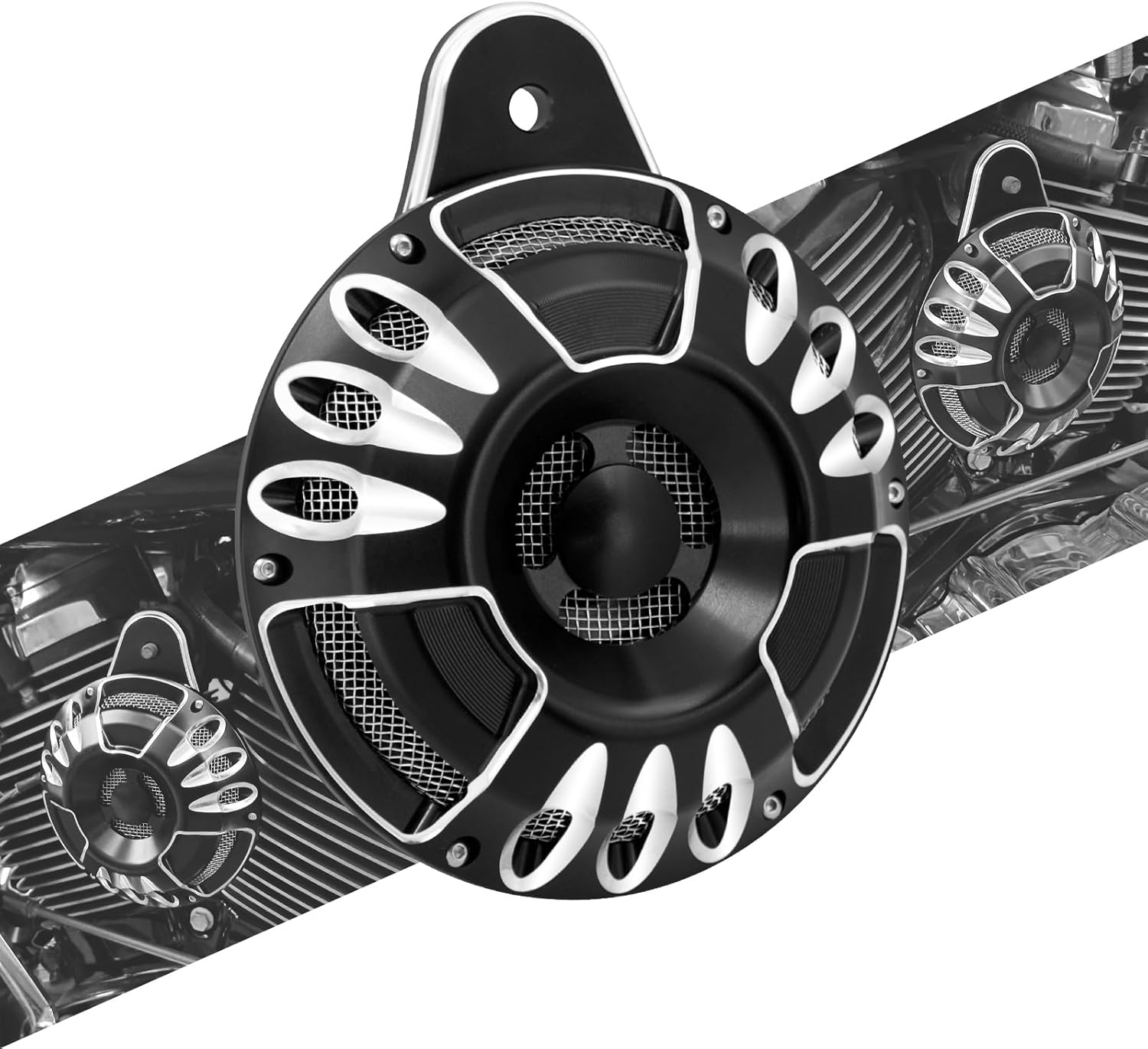 Motorcyle Horn Cover CNC Fit for Harley Touring Big Twin Cam 1991-2024 Sportster XL 883 1200 2007-2024 Black