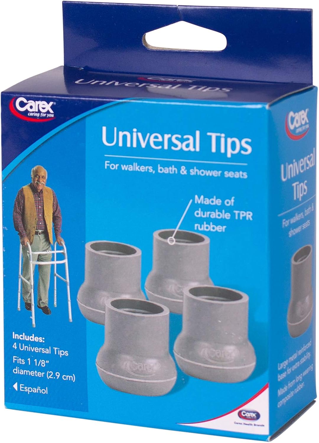 Best Deal 🛒 Carex Walker and Bath Bench Tips, 0.32 Pound, 5.12 Ounce