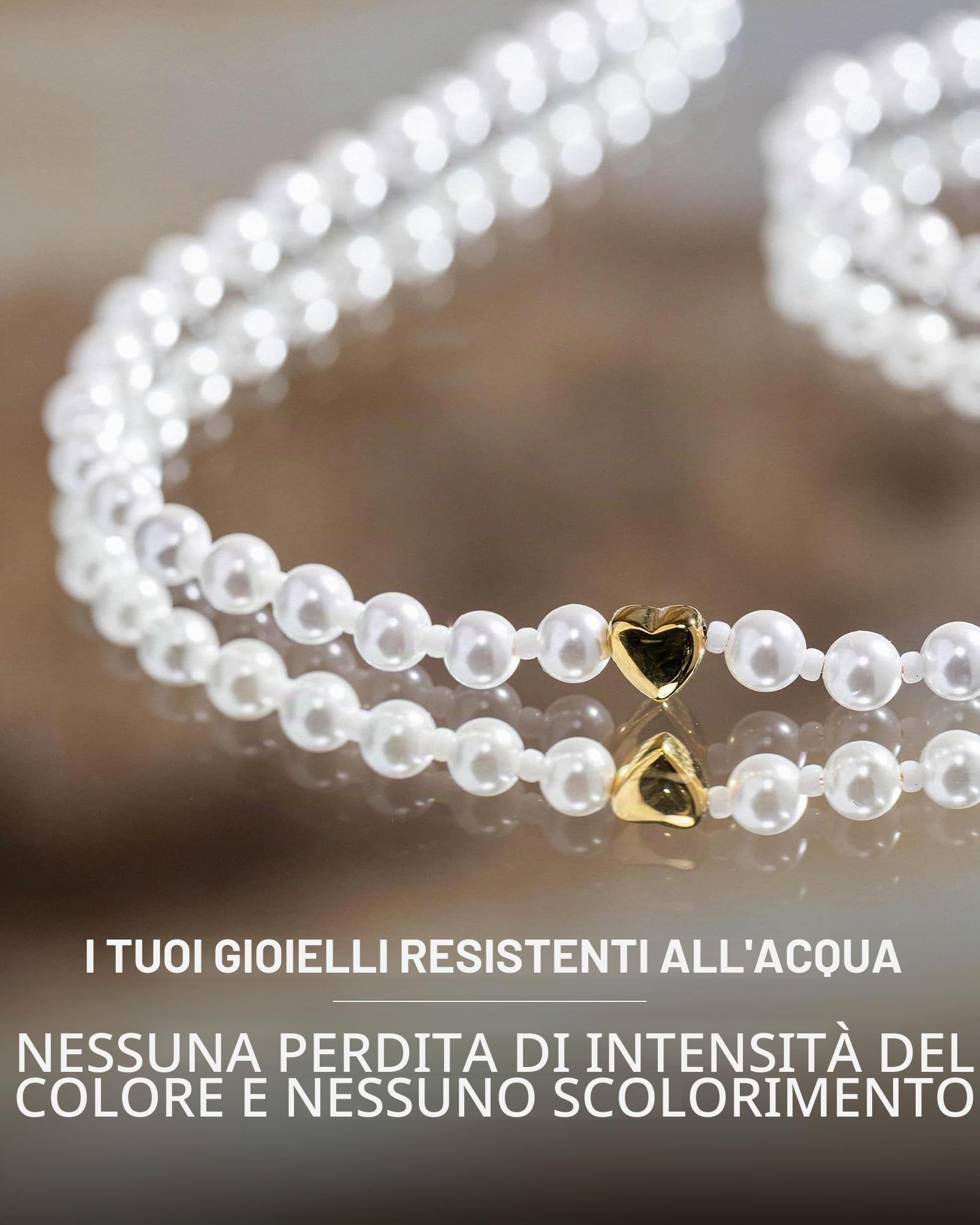 Purelei Lovely - Collana da donna in acciaio inossidabile resistente - Collana impermeabile con ciondolo - Lunghezza regolabile 40-45 cm - Collana per il vostro look personalizzato