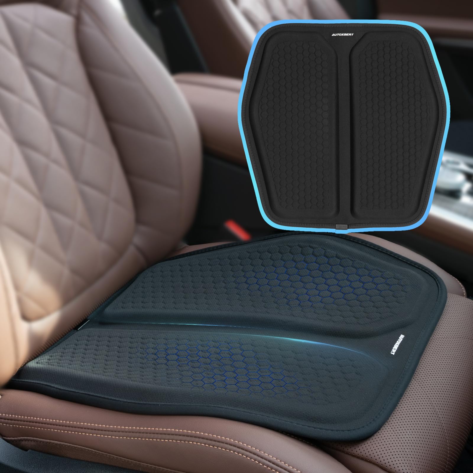 Gel Seat Cushion With Non-Slip Cover,Gel Seat Cushion for Long Sitting Pressure Relief,Cooling Seat Cushion Big Breathable Absorbs Pressure Points,Anti-Slip Coccyx Cushion for Tailbone Lower Back Pain