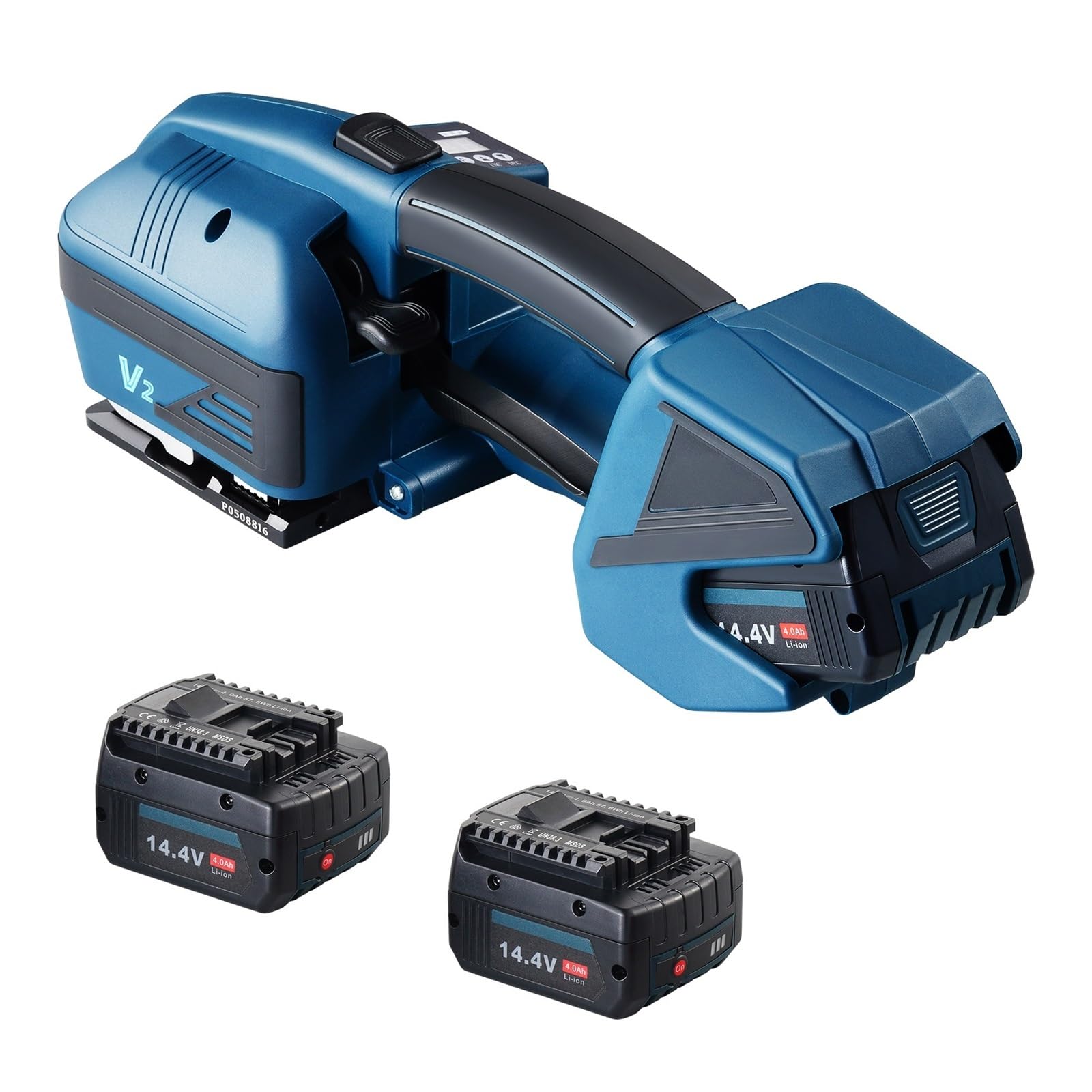 JVDDI Electric Strapping Machine Portable Battery Powered Automatic Banding Tool For 0.35"-0.63" PP PET Straps Packaging Box
