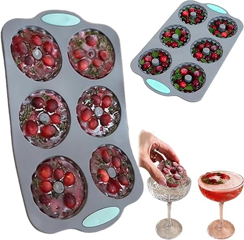 Miniatura 3 de Molde de hielo para corona, bandeja de silicona para cubitos de hielo y copos de nieve, moldes de silicona para cubitos de hielo, moldes de