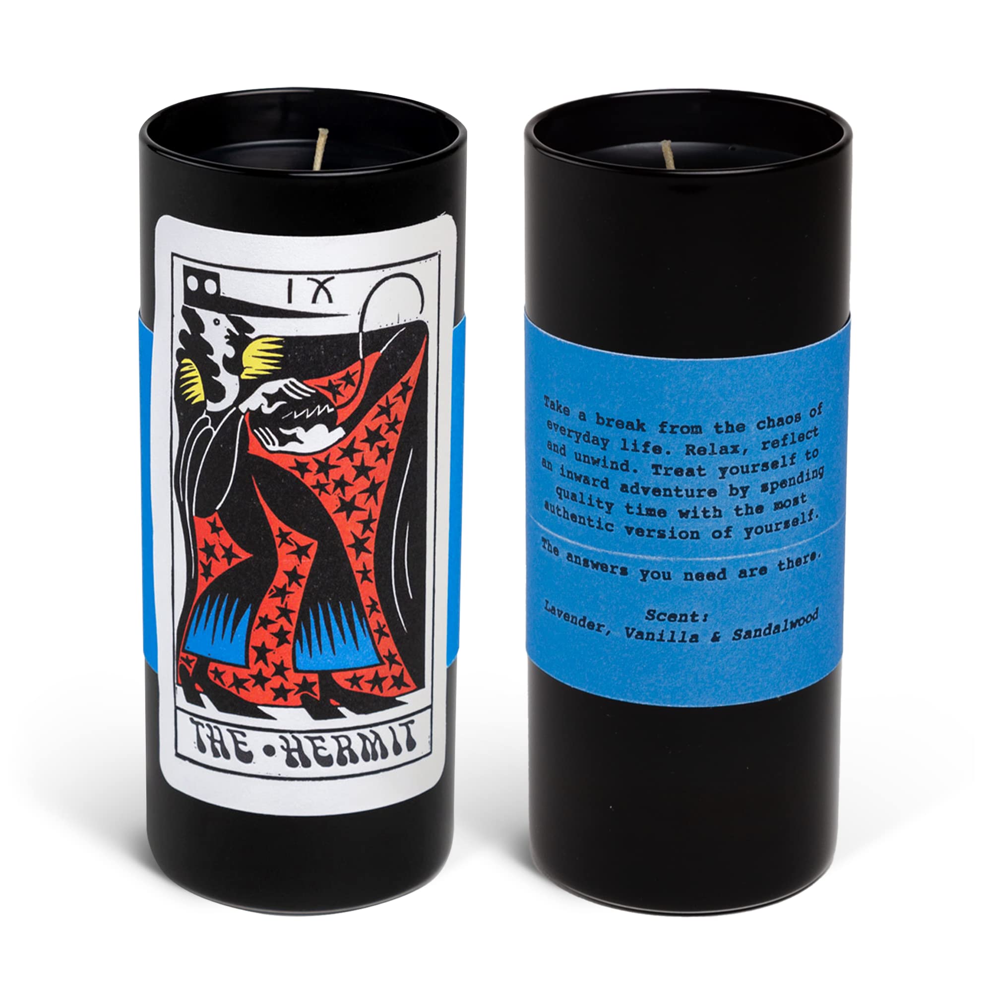 Amazon.com: Tarot Candle - The Hermit Card - Soy Wax Candle with Unique  Tarot Illustration & Tarot Reading - Scented with Lavender, Vanilla &  Sandalwood - 60 Hours Burn Time - 6”