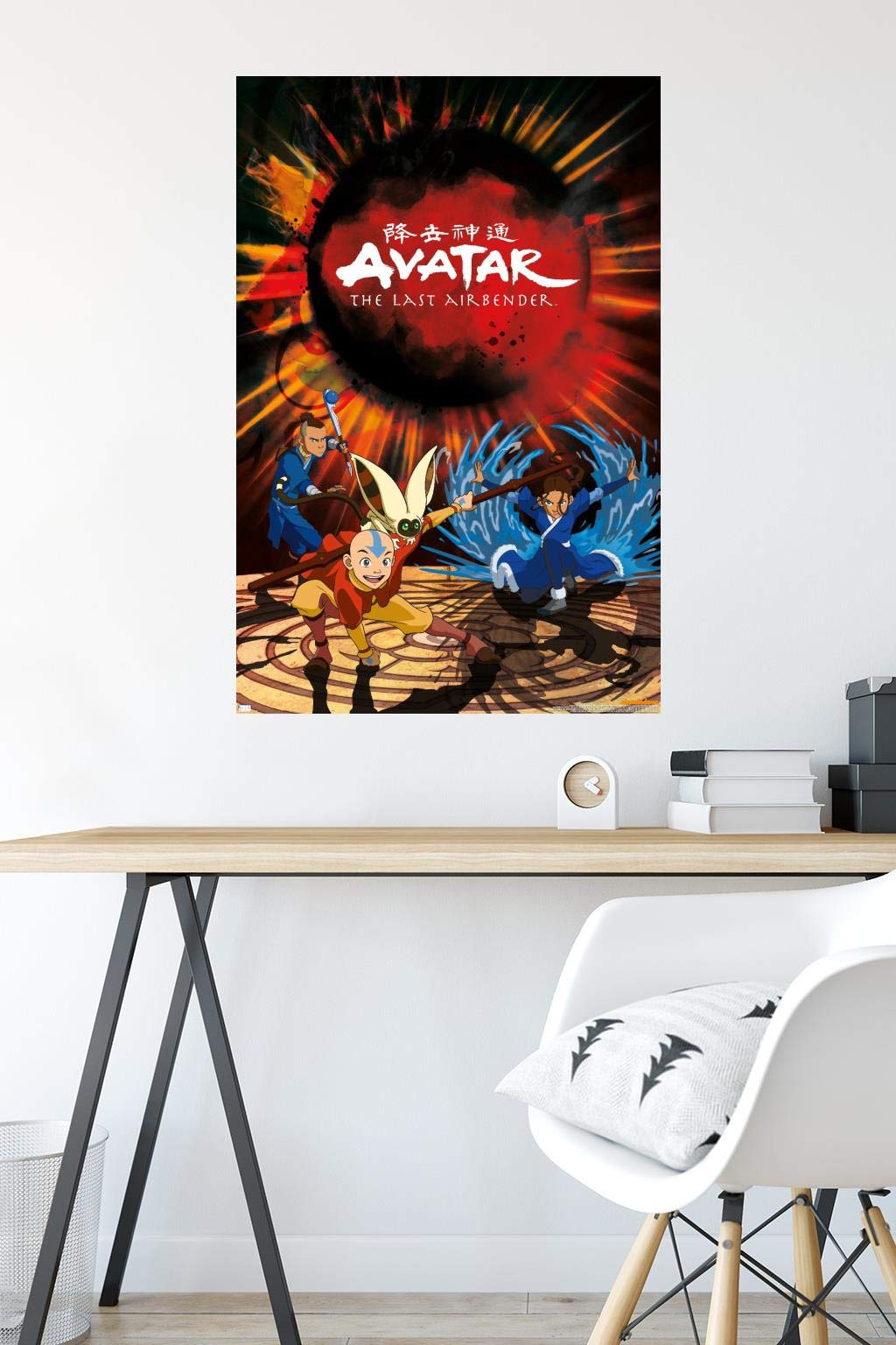 Displate Metallposter Avatar The Last Airbender – Flying Appa Wandbild, 32x45 Cm, Magnetisch, Offiziell Lizenziert