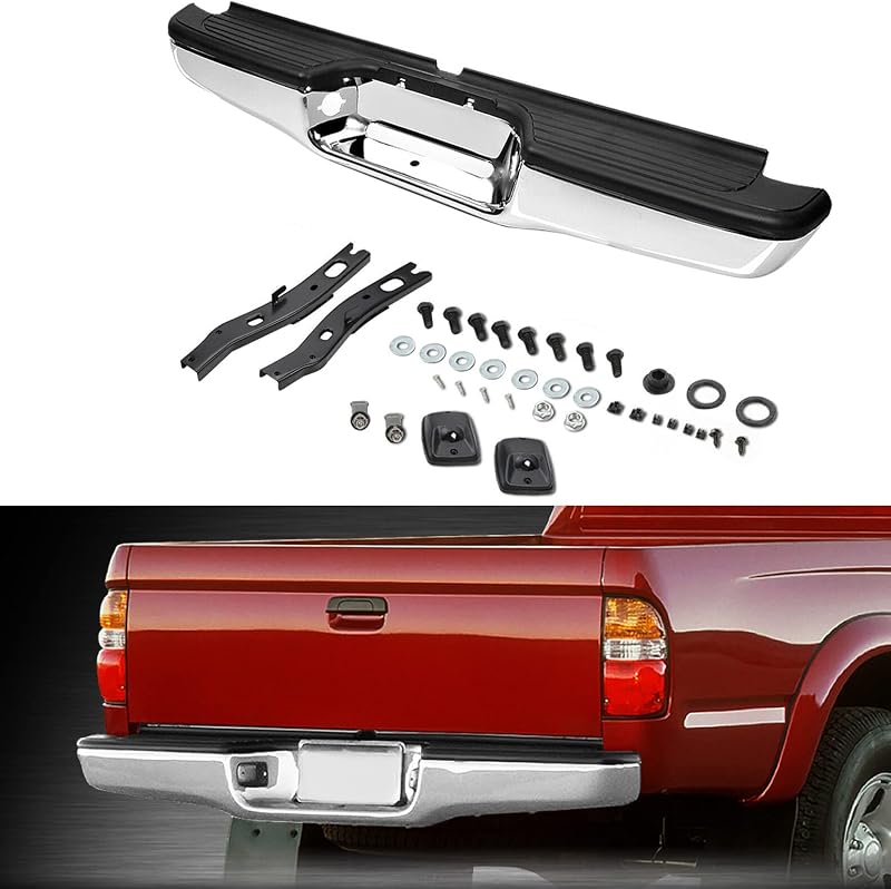 Rear Bumper Steel Chrome Step with Face Bar Assembly Replacement for 1995-2004