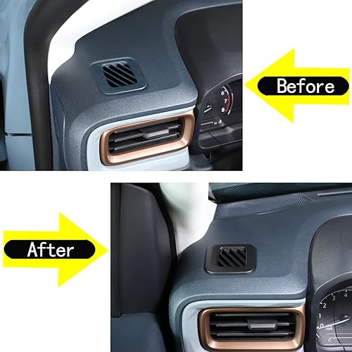 Miniatura 5 de Marco de Ventilación de Salida de Aire Acondicionado Lateral del Salpicadero del Automóvil Compatible con Ford Maverick 2022-2025 Consola Central