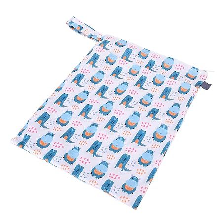 Wet Bags Baby, Waterproof Wet Dry Bag 11.8 X 15.7in Reusable Double Multifunctional Portable with Zipper Design for Travel Beaches Wet Swimsuits, Wet Diapers(ES007-EF401)