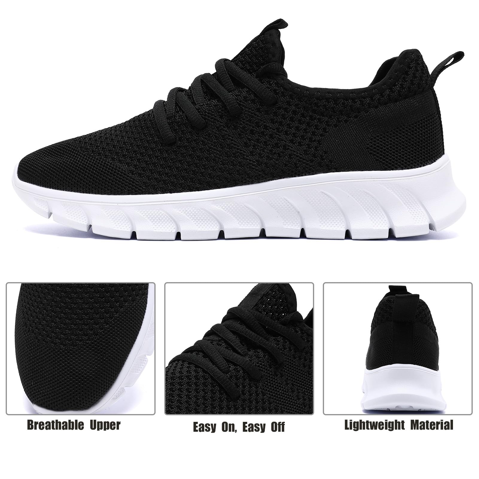 Zapatillas de correr para hombre, sin cordones, para tenis, caminar, entrenamiento, atlético, ligero, casual, zapatos deportivos