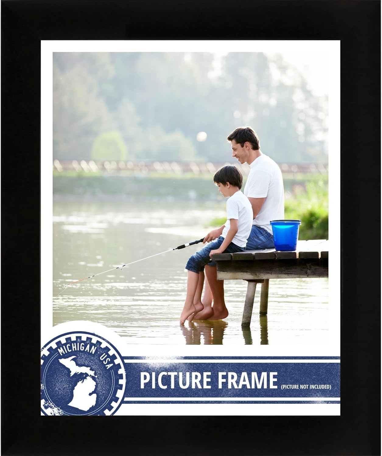 Craig Frames 1WB3BK 11 by 17-Inch Picture Frame, Smooth Wrap Finish, 1-Inch Wide, Black