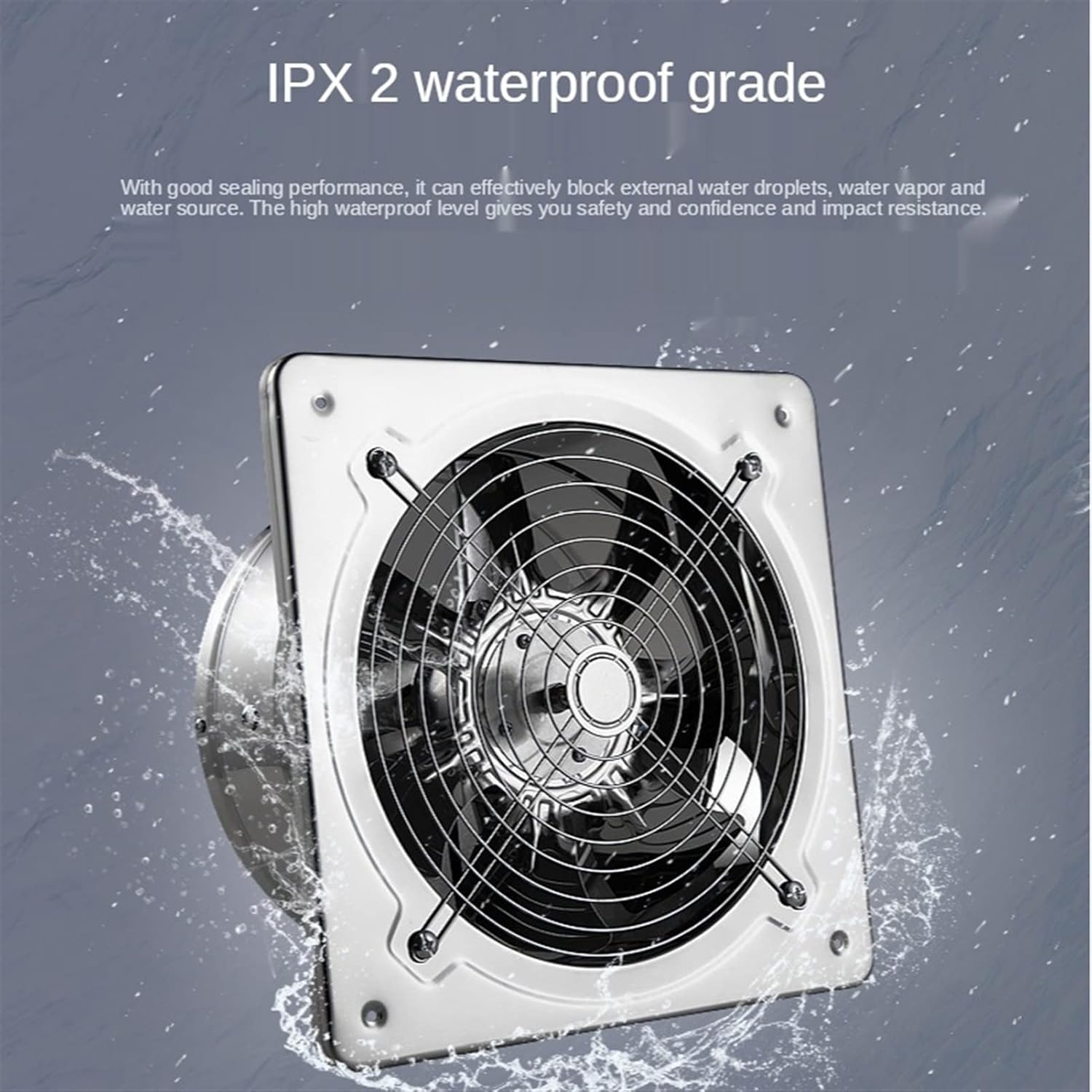 Ventilation Fan 6''7''8'' Booster Fan Extractor Exhaust Fan Ventilation Pipe Fan for Bathroom Toilet Kitchen Wall Window Stainless Steel Ventilation Fan ventilating Fan(Color:7inch)