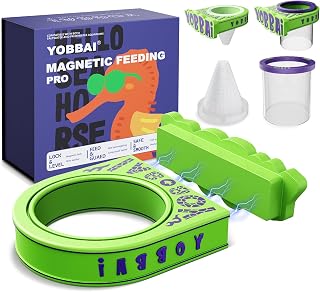 Magnetic Fish Feeding Ring – Strong Magnet Feeder for Betta Goldfish Shrimp, Stops Waste, Anti Jump, Works with Floating Pellets Frozen & Live Worms