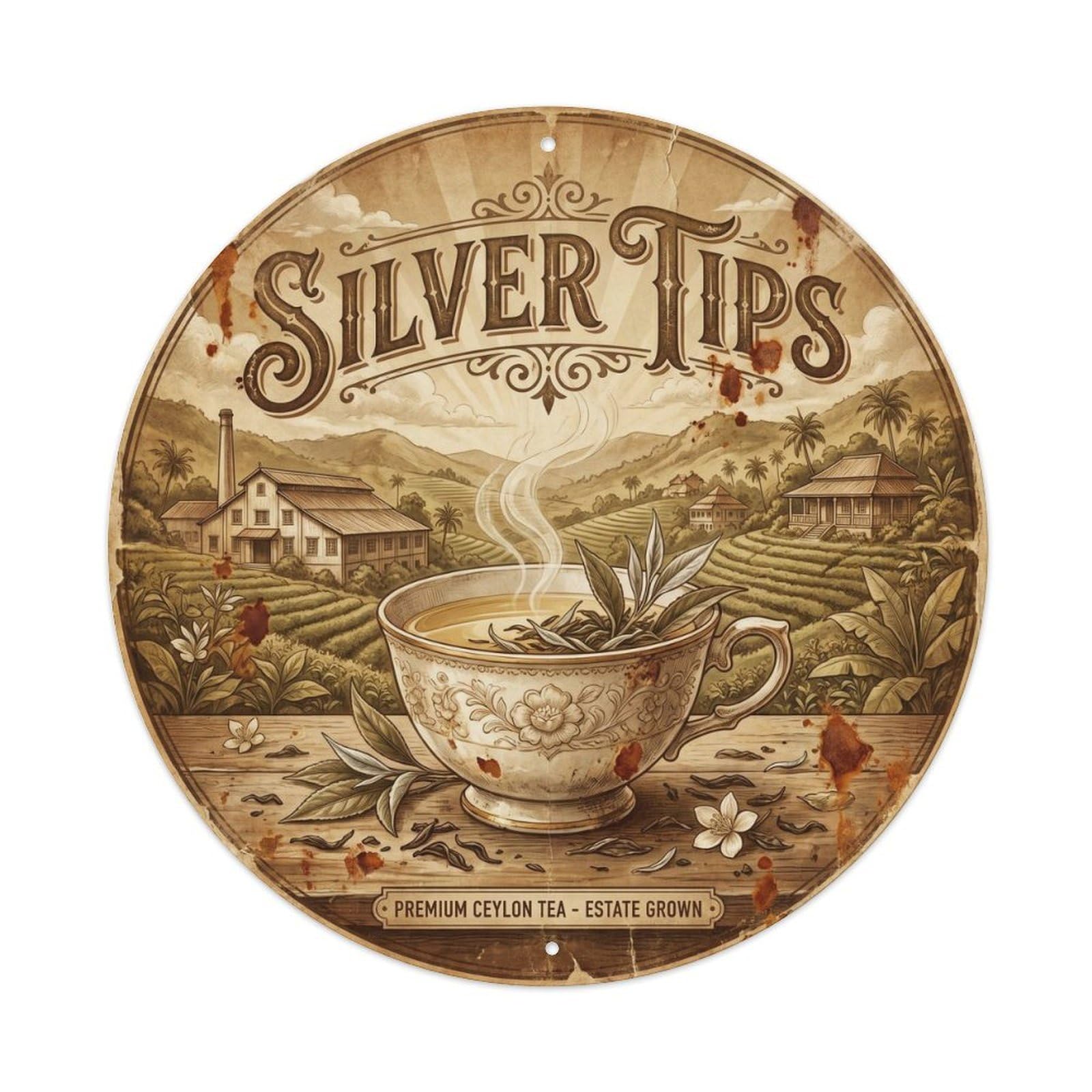Cuppa Tea Culture Regional Herbal Infusion Heritage Metal Tin Sign