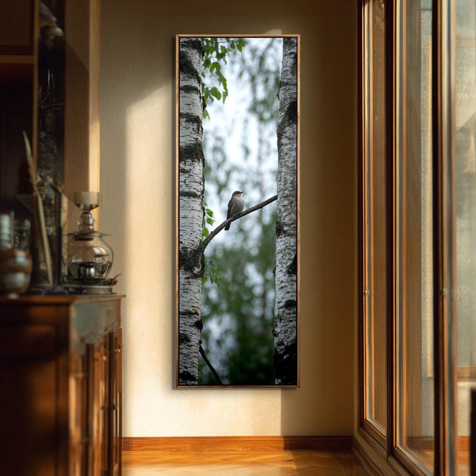 XBTYKPB Tall Long Abstract Decor, Vertical Large Canvas Paint, Bird Canvas Wall Art, Narrow Nature Scene Animals Painting Canvas(70x210cm/Frameless)