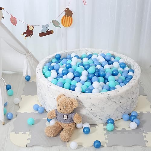 Miniatura 8 de STARBOLO Pelotas para niños  Pelotas de plástico para niños  Pelotas ideales para bebés o niños pequeños tienda de campaña de juegos de bolas 100