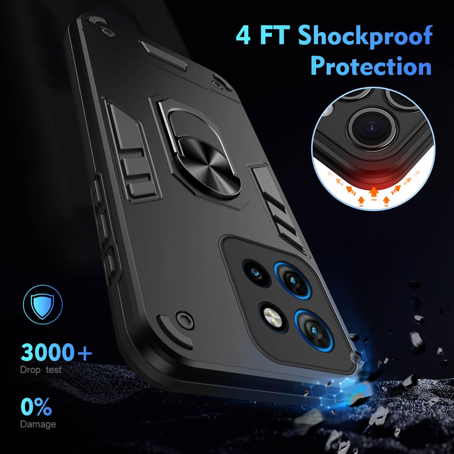 ILING Case For Motorola Edge 60 Neo/Edge 50 Neo/ThinkPhone 25, Simple Solid Color Back Soft Liquid Silicone Frosted TPU Bumper Shockproof Protective Ultra-thin Phone Case Cover (Red - View #3
