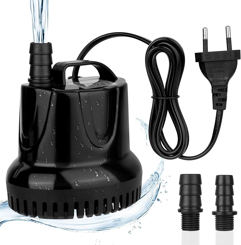 flintronic Merülő Vízpumpa 1200 L/h Csendes Akváriumszivattyú 2 Fúvókával