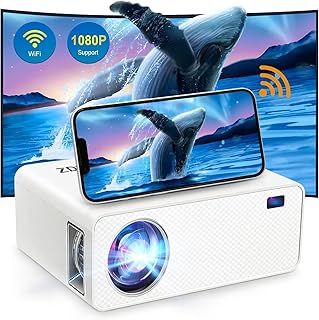 Mini Projector,WiFi Native 1080P Full HD Projector,ZDK 10000L Portable Outdoor 4K hdmi Movie Projector Compatible with iOS/Android Phone/Laptop/PC/TV Stick/PS5/HDMI/USB/AV