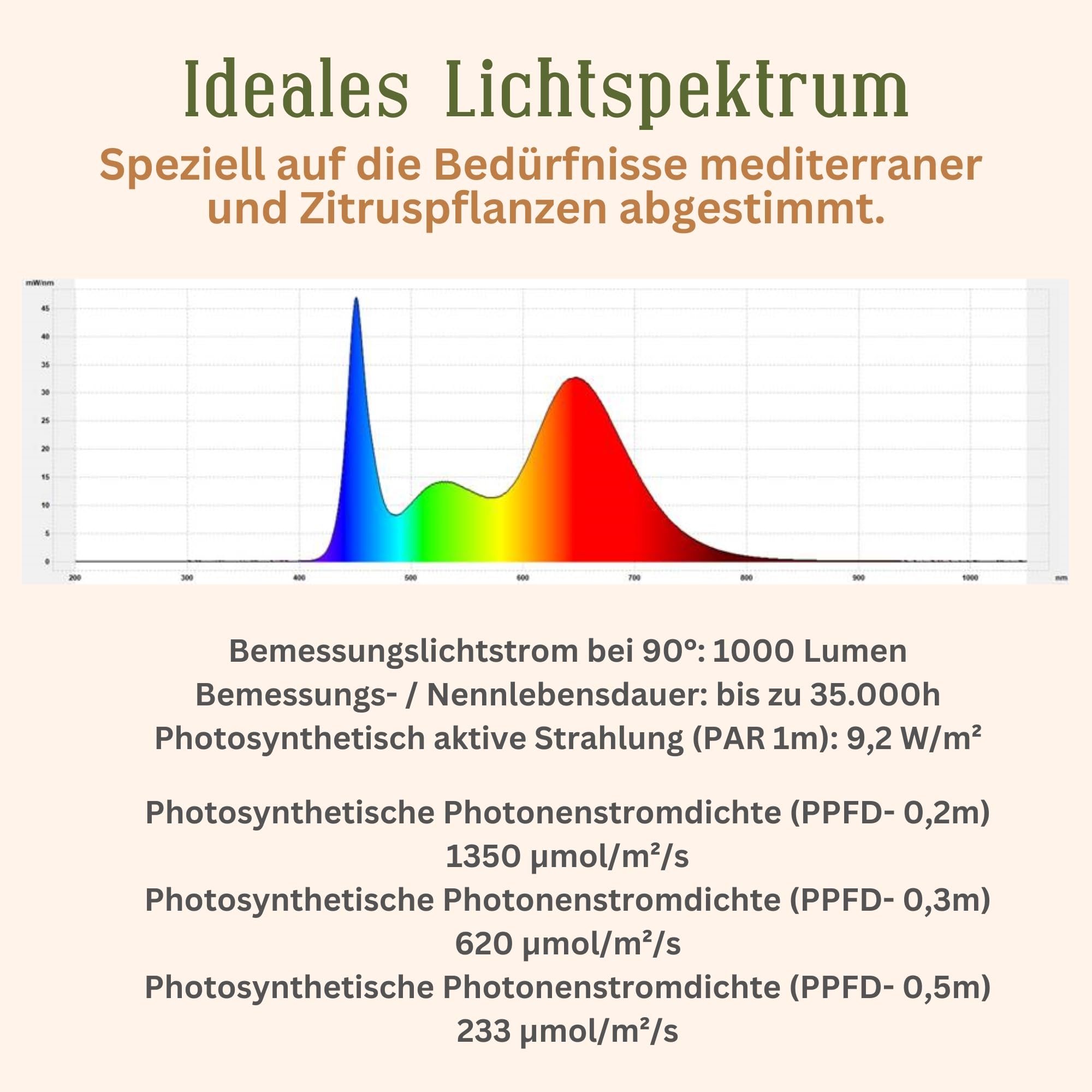 Meine Orangerie - LED Pflanzenlampe SPOT - Speziallichtquelle zur Überwinterung von mediterranen Kübelpflanzen - E27 Fassung - speziell angepasstes Spektrum