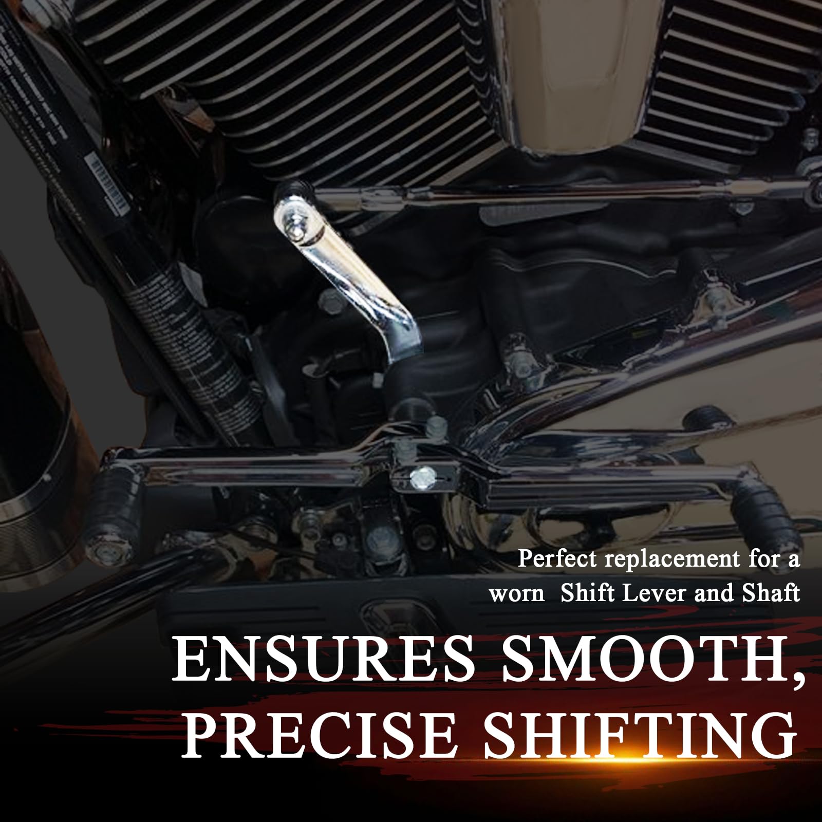 Innerer Schalthebel + Schaft, Schalthebel + Gangschaltung für Harley Touring 1983–2016 Electra Glide Road Glide Road King Street Glide FLT/FLHT, Ersatz für 33709–82A, 33718–82B, Schwarz